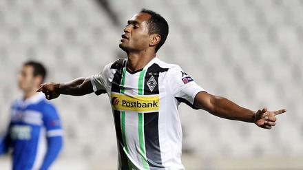 Raffael macht's möglich. Der ehemalige Hertha-Spieler erzielte den Führungstreffer für Borussia Mönchengladbach.