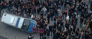 Ausschreitungen in Köln Ende Oktober.
