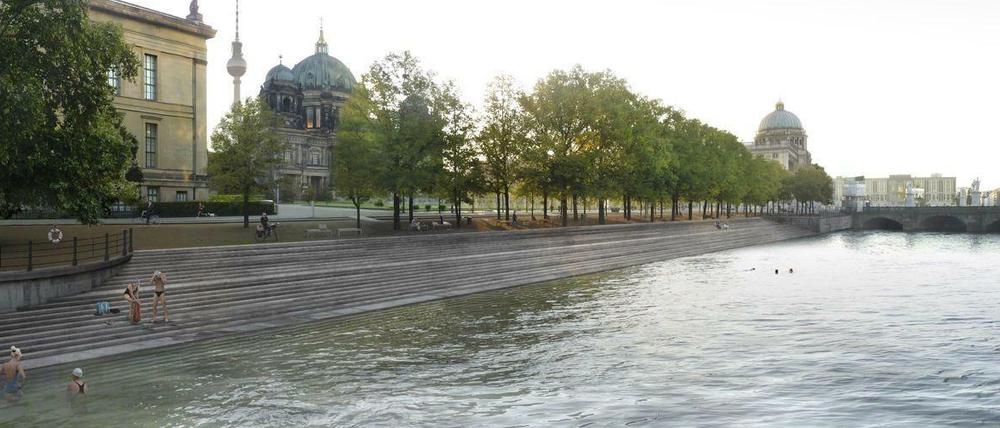 Dank Millionenzuschüssen könnte das Flussbad an der Museumsinsel Realität werden.