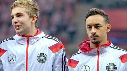 Karim Bellarabi (r.) wird gegen Irland auflaufen, Christoph Kramer (l.) nicht.