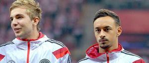 Karim Bellarabi (r.) wird gegen Irland auflaufen, Christoph Kramer (l.) nicht.