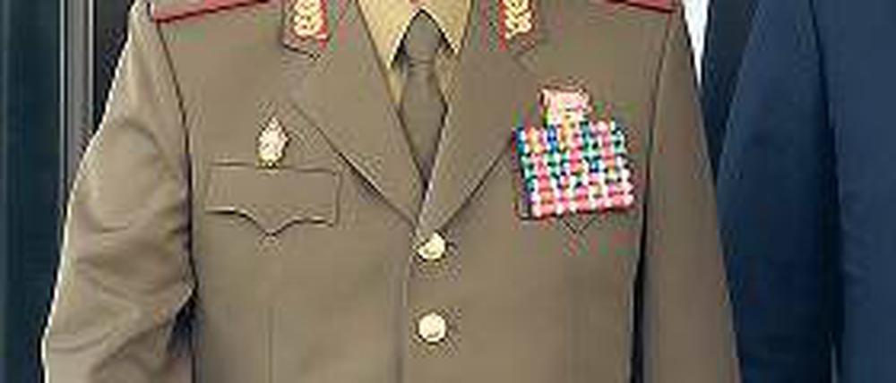 Hwang Pyong So, die Nummer zwei in Nordkorea, bei den Asienspielen. Foto: AFP