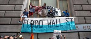 Demonstranten in New York vor dem Klimagipfel am Mittwoch.