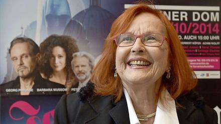 Brigitte Grothum bei der Vorstellung der letzten Besetzung der "Jedermann"-Festspiele in Berlin.