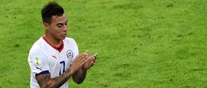 Eduardo Vargas hat mit seiner chilenischen Mannschaft Weltmeister Spanien aus dem Turnier gekickt