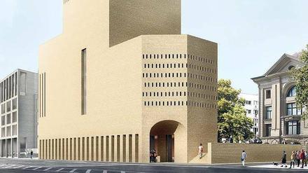 Unter einem Dach. Das geplante Bethaus an der Gertraudenstraße ist Moschee, Synagoge, Kirche und Begegnungszentrum zugleich.
