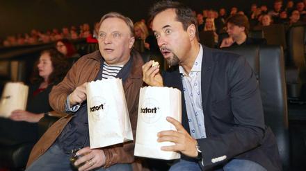 Ab auf die Leinwand: Der WDR will das Münsteraner "Tatort"-Team mit Axel Prahl und Jan Josef Liefers alias Frank Thiel und Ludwig Boerne ins Kino bringen.  