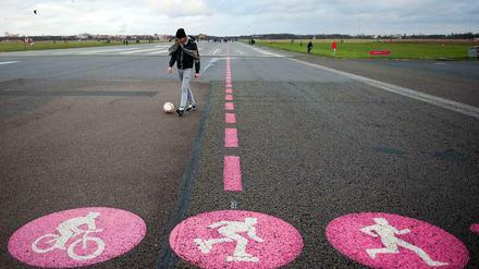 Rollbahn auf dem Tempelhofer Feld.