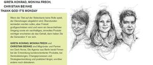 Greta Konrad, Monika Frech und Christian Beinke haben im Kino Kosmos in Berlin-Friedrichshain den Besuchern der Konferenz „Act Different“ erklärt, warum bei ihrer Beratungsgesellschaft Dark Horse fast alles anders funktioniert.