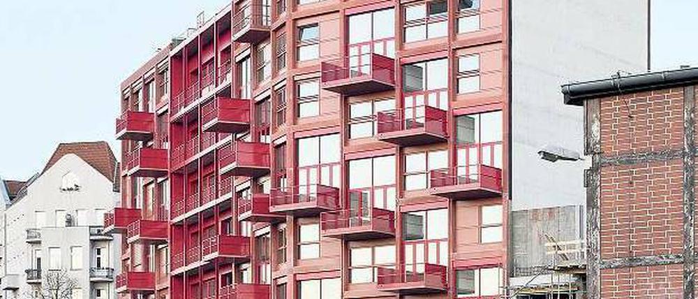 Das rote Haus am Lokdepot am südlichen Gleisdreieck stammt vom Büro Robertneun.