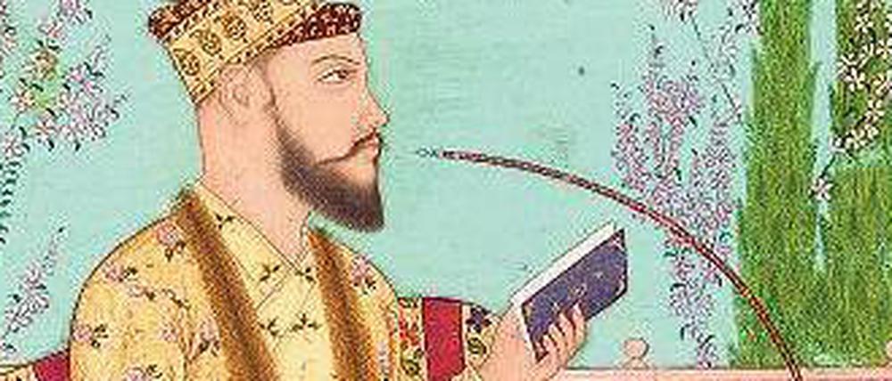 Spirituelle Erfahrung. Der Gouverneur Muhammad Ibrahim raucht Wasserpfeife, um 1675.