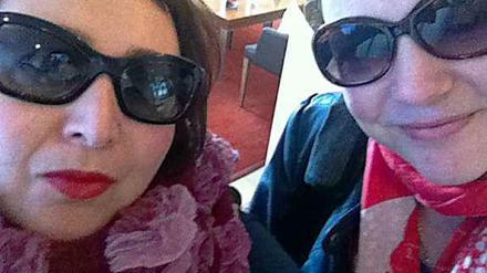 Morning-after-picture: Julya Rabinowich and Katy Derbyshire.