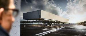 Entwurf des neuen LZB Gebäudes am Tempelhofer Feld.