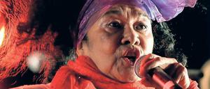 Königin. Cumbia-Sängerin Totó la Momposina aus Kolumbien.