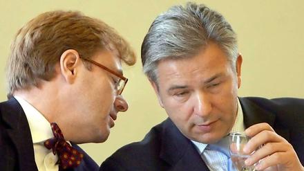 Einst Weggefährten, nun gehen sie politisch getrennte Wege: Klaus Wowereit und André Schmitz.