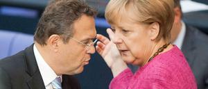 Richtungweisend. Bundeskanzlerin Merkel bedankt sich höflich bei Minister Friedrich für seine Arbeit. Bilder wie dieses, aufgenommen am Rand von Bundestagsdebatten, wird es so bald nicht mehr geben.