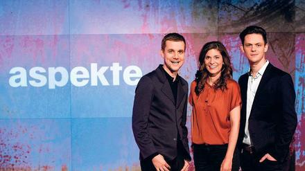 Die Moderatoren Tobias Schlegl (l.), Katty Salié und Jo Schück. 