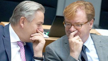 Berlins Regierender Bürgermeister Klaus Wowereit und Kulturstaatssekretär André Schmitz.