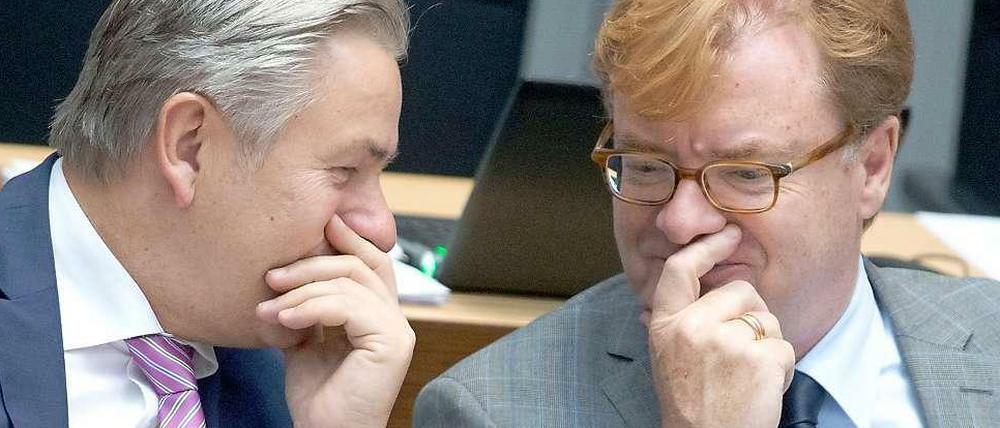 Berlins Regierender Bürgermeister Klaus Wowereit und Kulturstaatssekretär André Schmitz.
