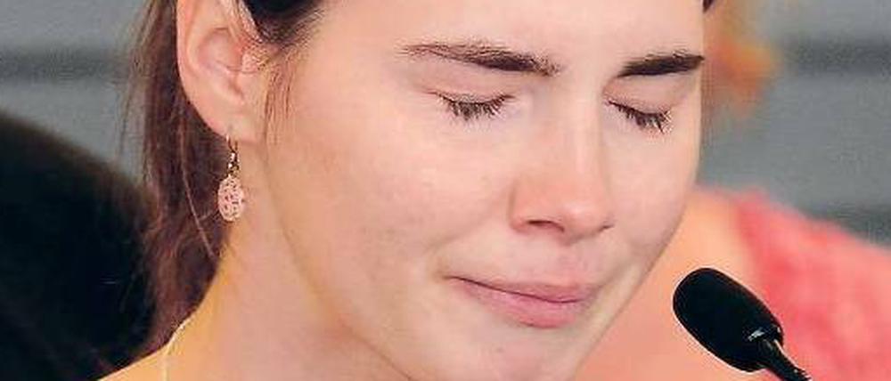 Widersprüchliche Urteile. Amanda Knox nach ihrem Freispruch im Jahr 2011.