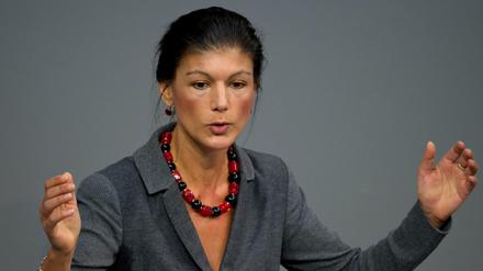 Sahra Wagenknecht bei einer Regierungserklärung zur Europapolitik. Ihr Bild von der EU sei widersprüchlich und fragwürdig, so der Autor dieser Kolumne. 