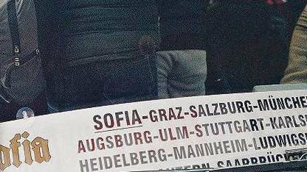 Abfahren. Von Sofia geht’s über Österreich und Deutschland nach London. Foto: dpa