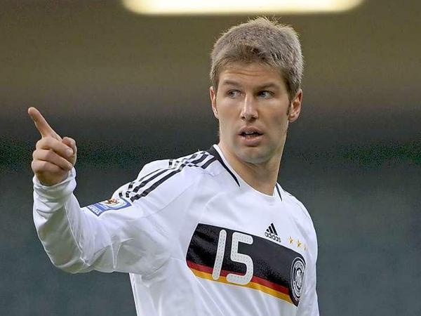 Der Weg, den er gehen will. Thomas Hitzlsperger im Trikot der deutschen Nationalmannschaft.