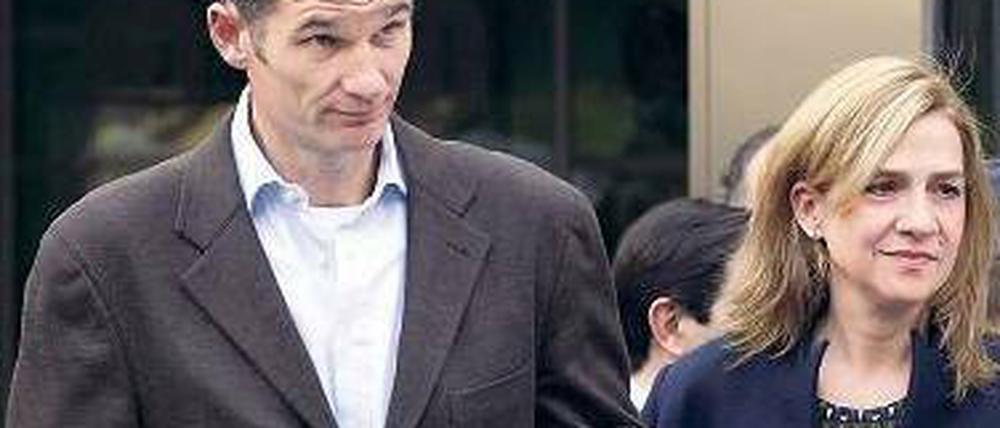 Im Visier der Justiz. Prinzessin Cristina und ihr Mann Iñaki Urdangarin. Foto: dpa