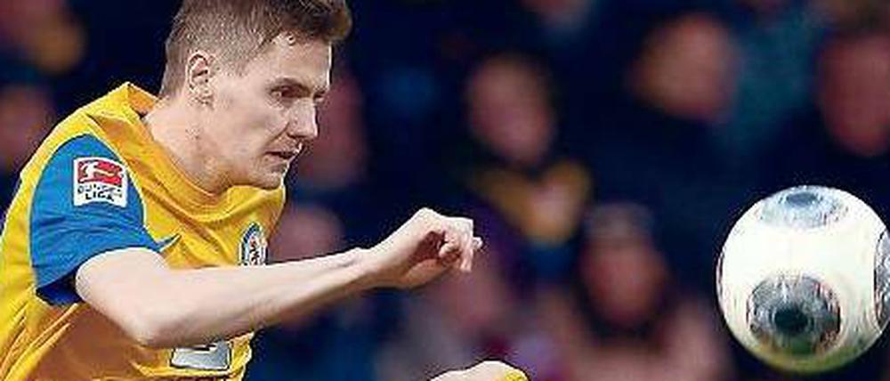 Ein Mann, ein Tor. Torsten Oehrl erzielte den Siegtreffer für Braunschweig.