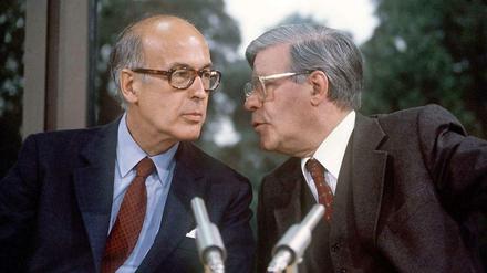 "Niemals ohne die Franzosen handeln" - so lautete das Motto von Helmut Schmidt (rechts, mit Valéry Giscard d'Estaing).