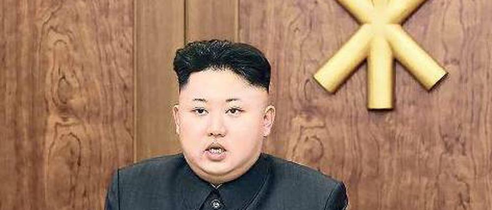 Jang Song Thaek war böse.WEN WEI PO] In einer Fernsehansprache rechtfertigte Diktator Kim Jong Un die Hinrichtung seines Onkels. Foto: dpa