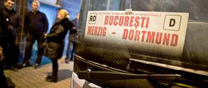 Ein Bus der Linie Bukarest-Dortmund.