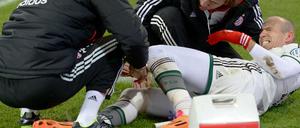 Arjen Robben zog sich eine schmerzhafte Fleischwunde zu.
