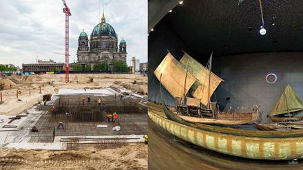 Noch nicht fertig, und schon ist der künftige Inhalt umstritten. Denn die Sammlung des Ethnologischen Museum soll hier einziehen - doch die Kunst gilt zu großen Teilen als "Beutekunst".