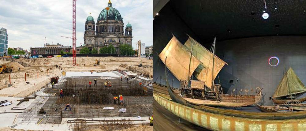Noch nicht fertig, und schon ist der künftige Inhalt umstritten. Denn die Sammlung des Ethnologischen Museum soll hier einziehen - doch die Kunst gilt zu großen Teilen als "Beutekunst".