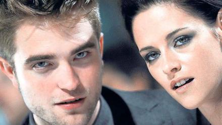 Teenie-Idole im TV: Vampir Edward (Robert Pattinson) und seine Menschenfreundin Bella (Kristen Stewart). Foto: dpa