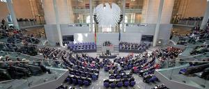 Der neue Bundestag in seiner ersten Sitzung. 