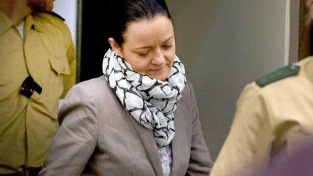 Beate Zschäpe am 46. Verhandlungstag des NSU-Prozesses. 