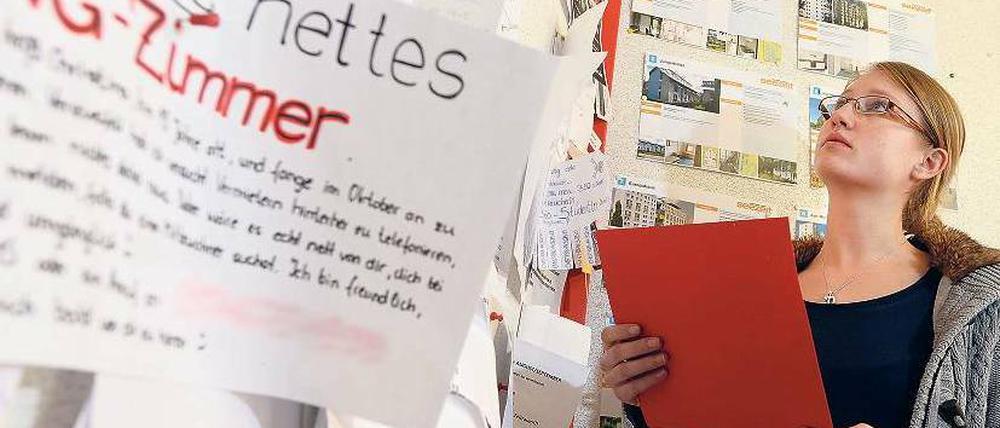Verzweifelt gesucht. Allein in Berlin müssten 25 000 Wohnheimplätze gebaut werden, fordert das Studentenwerk. Foto: pa/dpa