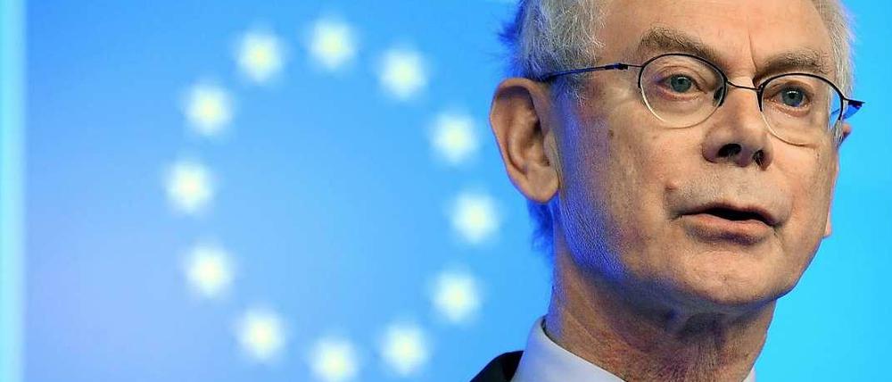 EU-Ratspräsident Herman Van Rompuy glaubt nicht, dass Europa mit den Asylbewerbern überfordert ist.