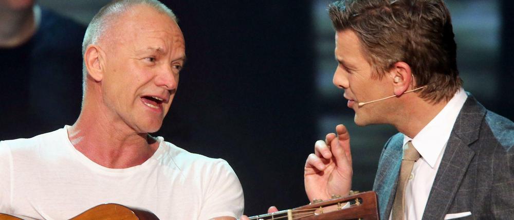 Sting und Markus Lanz.