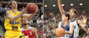 Junior und Senior: Michael Stockton (l.) will in Ludwigsburg aus dem Schatten seines Vaters treten. John Stockton (r.) war einst ein Starspielmacher bei den Utah Jazz.