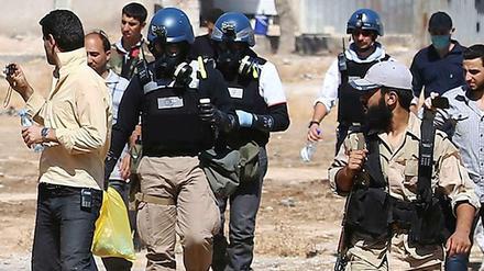 Chemiewaffeninspektoren in Syrien.