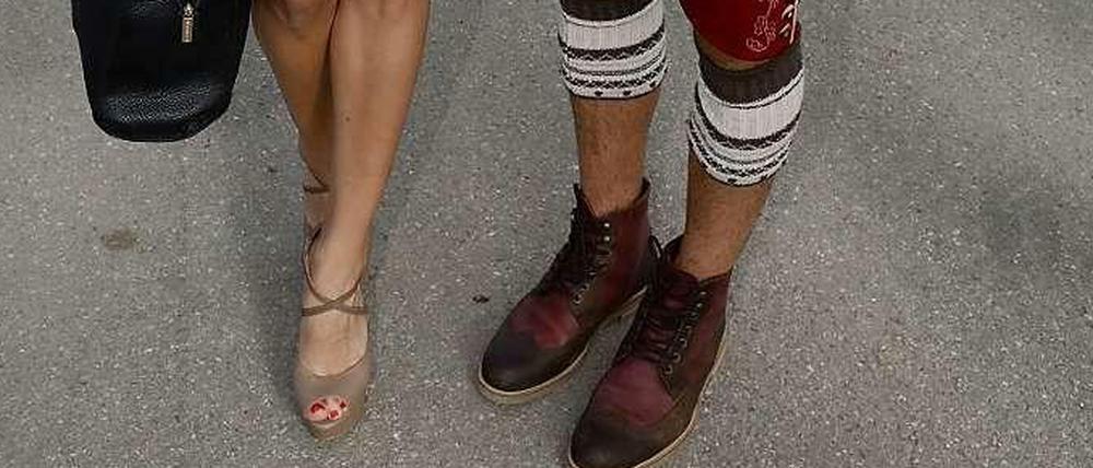 Dies sind keine Nike-Socken, aber bei der Nationalelf ebenso verboten.