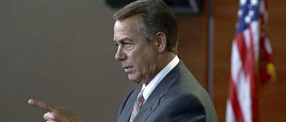 Bleibt hart: John Boehner, der republikanische Gegenspieler von US-Präsident Barack Obama.