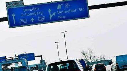 Der Stadtring A100. 