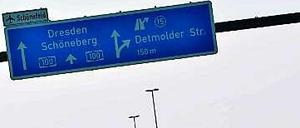 Der Stadtring A100. 