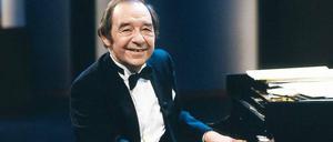 Der Mann am Klavier: Paul Kuhn in der Fernsehshow "Willkommen im Club", Mitte der achtziger Jahre.