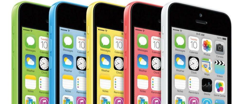 Für jeden Hipster etwas dabei – das iPhone 5C in fünf Farben.