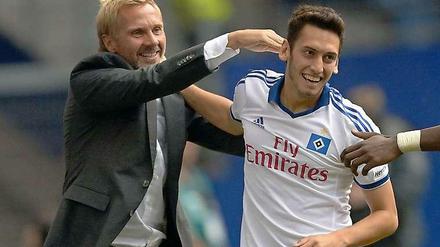 Trainer mit Glücksgriff: Der von Thorsten Fink eingewechselte Hakan Calhanoglu traf doppelt. 